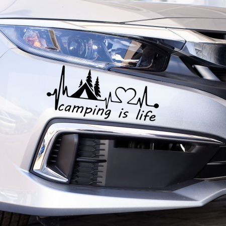 Stickere auto Camping - Sticker Auto - Camiping is life