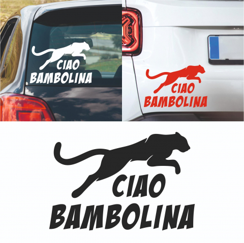 Diverse - Sticker Auto - Ciao Bambolina