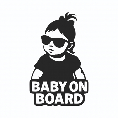 Sticker Auto - Cool baby on board Fetita [1]
