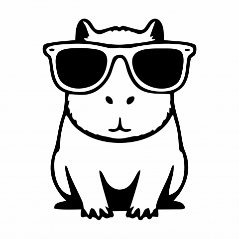 Sticker Auto - Cool Capibara [1]