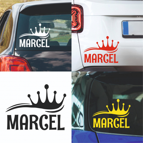 Diverse - Sticker Auto - Coroana + Nume 2