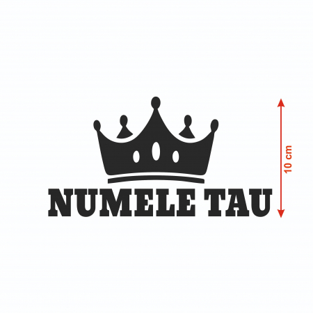 Sticker Auto - Coroana + Nume [1]