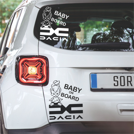 Stickere Marci Auto - Sticker Auto - Dacia Baby on Board - Fetita