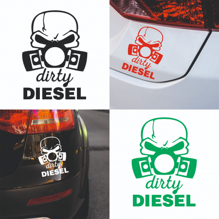 Diverse - Sticker Auto - Dirty Diesel Craniu