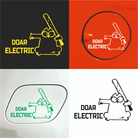 Stickere pentru Masini Electrice - Sticker Auto - Doar Electric