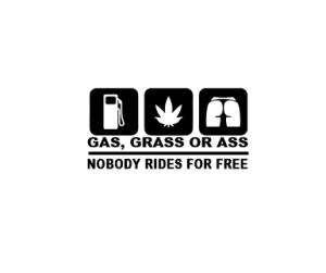 Sticker Auto - Gas Grass or Ass [0]