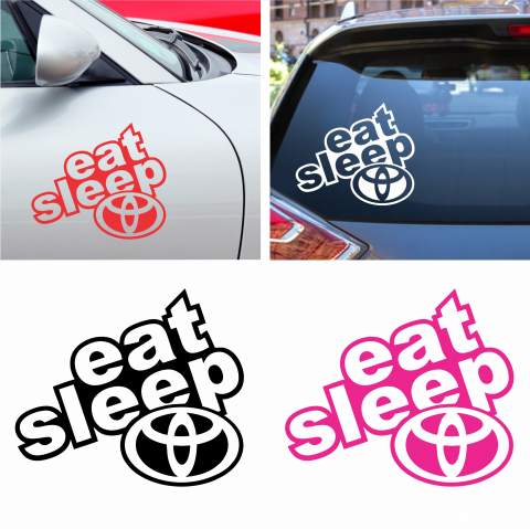 Toyota - Sticker Auto - Eat sleep Toyota
