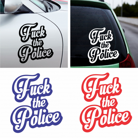 Mesaje - Sticker Auto - F*ck the police 2