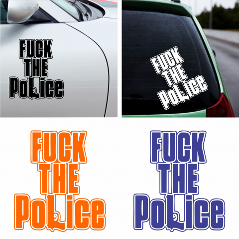 Mesaje - Sticker Auto - F*ck the police 3