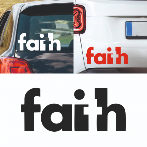 Stickere Auto - Sticker Auto - Faith