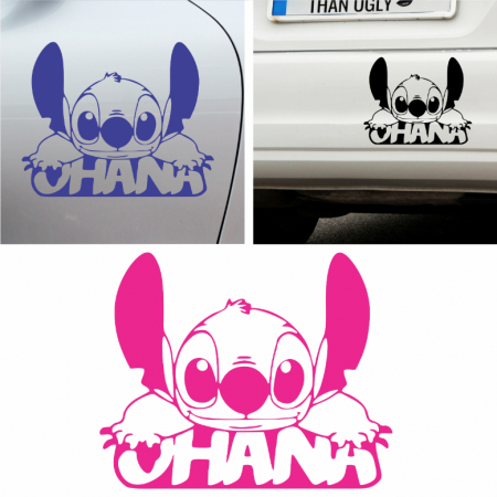 Stickere Gaming / Filme - Sticker Auto Familie - Ohana Stitch