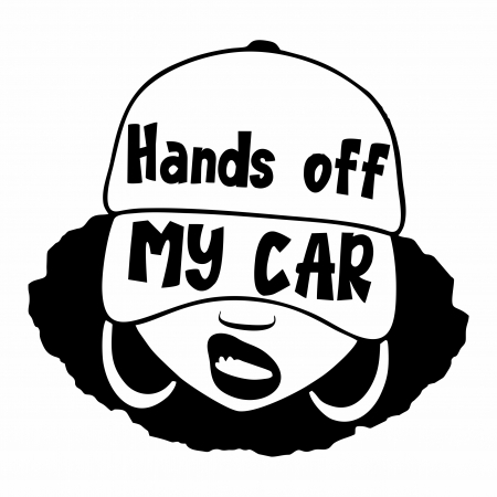Sticker Auto Femeie - Hands off my car [1]