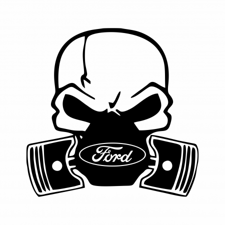Sticker Auto Ford - Skull [1]