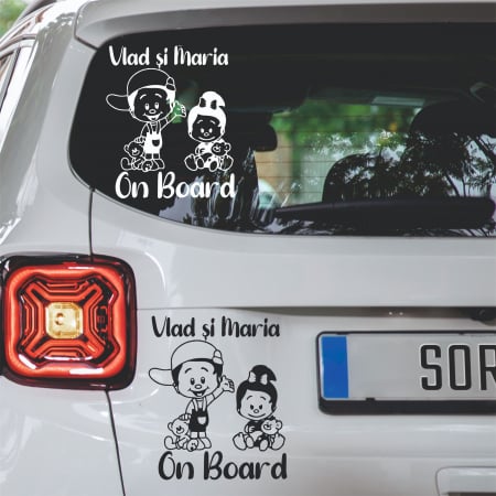 Stickere Auto - Sticker Auto - Frate si sora on Board