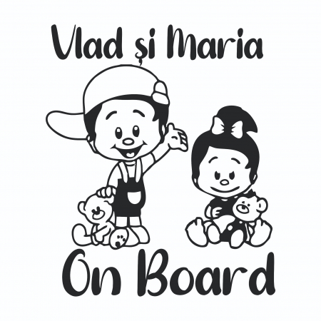 Sticker Auto - Frate si sora on Board [1]