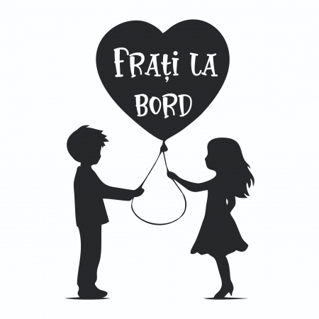 Sticker Auto - Frati la bord - baiat si fata [1]