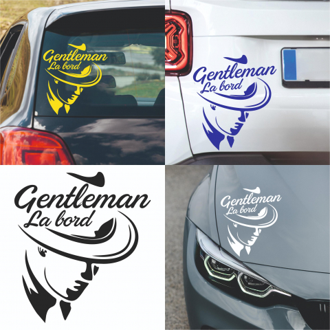 Diverse - Sticker Auto - Gentleman la bord