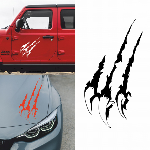 Stickere pentru capota - Sticker Auto - Gheara Monstru