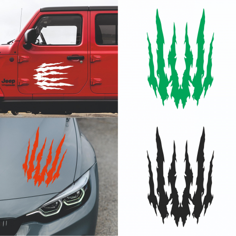 Stickere pentru capota - Sticker Auto - Gheara Simetrica