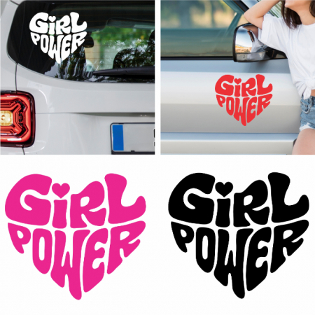 Stickere auto pentru fete - Sticker Auto - Girl Power