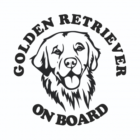 Sticker Auto - Golden Retriver on Board [1]