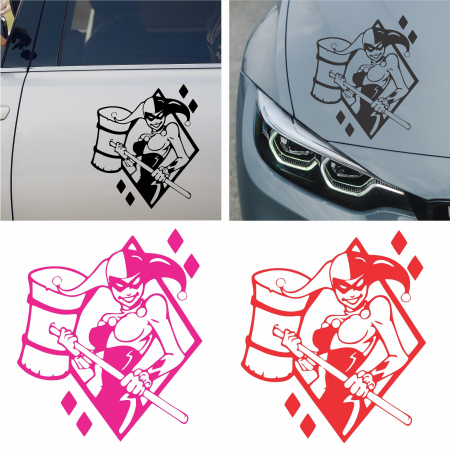 Stickere Gaming / Filme - Sticker Auto - Harley Quinn Comic