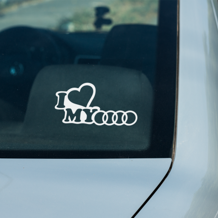 I love my ... Stickers - Sticker Auto - I Love My Audi