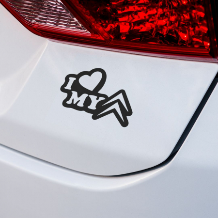 Stickere Marci Auto - Sticker Auto - I Love My Citroen