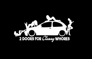 Opel - Sticker Auto - 2 doors for classy whores Corsa