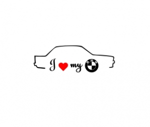 BMW - Sticker Auto I Love My BMW 2