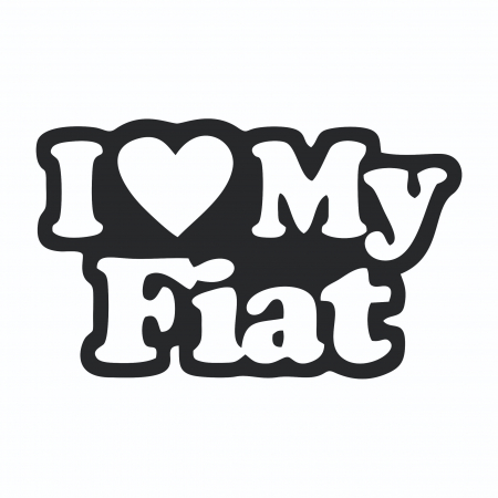 Sticker Auto - I Love My Fiat [1]