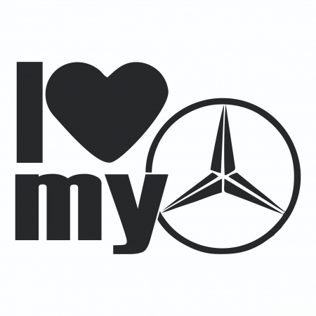 Sticker Auto - I love my Mercedes 2 [1]