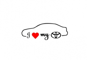 I love my ... Stickers - Sticker Auto I Love My Toyota