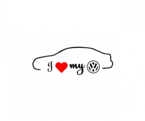 Volkswagen - Sticker Auto I Love My VW