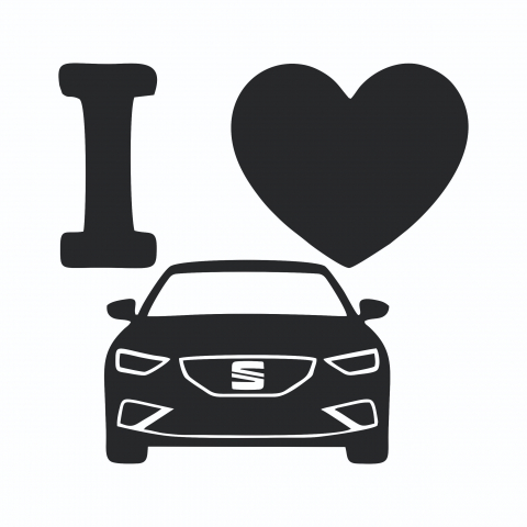 Sticker Auto - I love Seat [1]