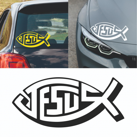 Stickere Auto - Sticker Auto - Jesus