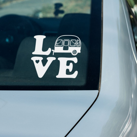 Stickere auto Camping - Sticker Auto - Love Camping