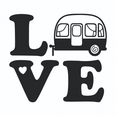 Sticker Auto - Love Camping [1]
