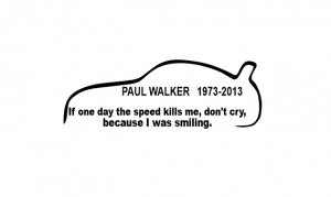 Mesaje - Sticker Auto - Paul Walker