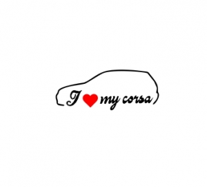 I love my ... Stickers - Sticker Auto - I love my Corsa