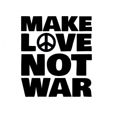 Sticker Auto - Make love not war [1]