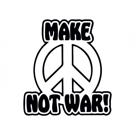 Sticker Auto - Make peace not war [1]