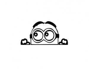 Sticker Auto - Peeking Minion [1]