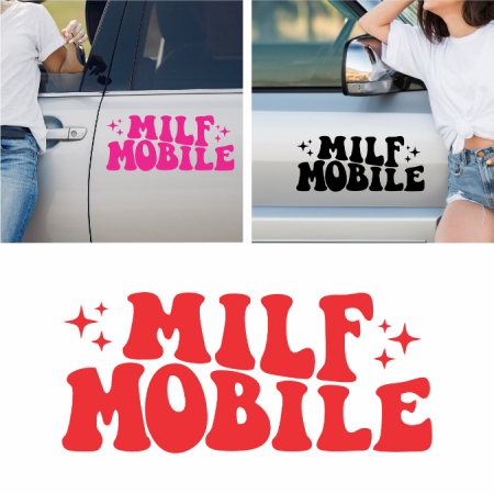 Stickere auto pentru fete - Sticker Auto - Milf Mobile