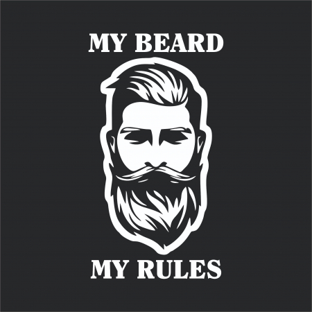 Sticker Auto - My beard my rules [1]