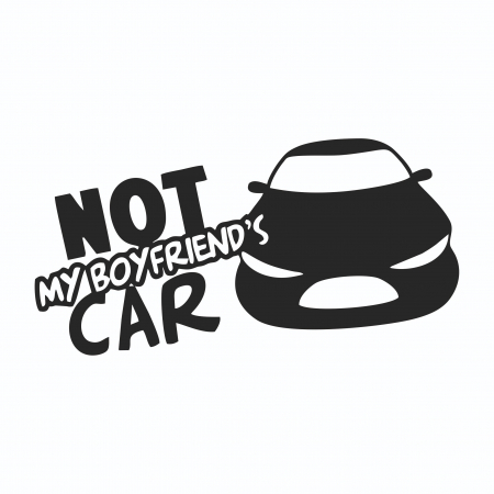 Sticker Auto - Not my boyfriend's car [1]