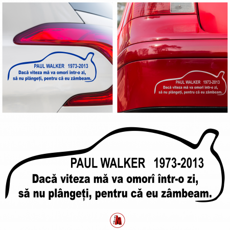 Mesaje - Sticker Auto - Paul Walker RO