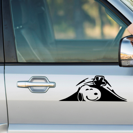 Stickere Funny - Sticker Auto - Peeking Snoopy