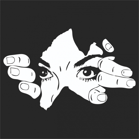 Sticker Auto - Peeking Woman [1]