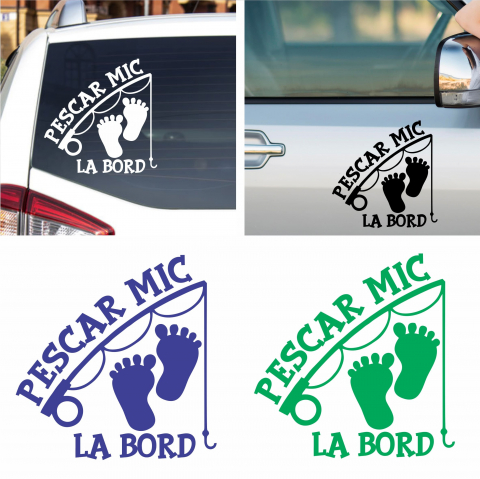 Stickere Auto - Sticker Auto - Pescar mic la bord